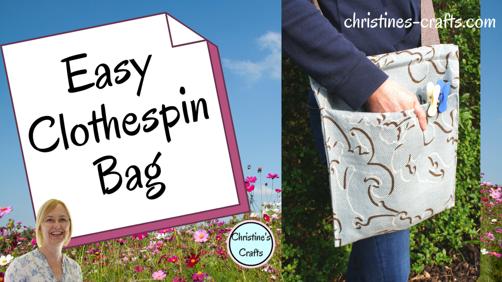 'Video thumbnail for How to Make a Cross Body Clothespin or Peg Bag'