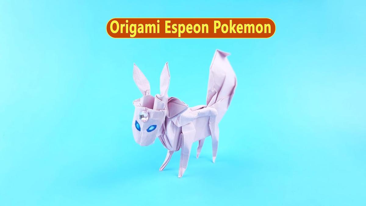 'Video thumbnail for Origami Espeon Pokémon Step by Step - Easy Paper Crafts'