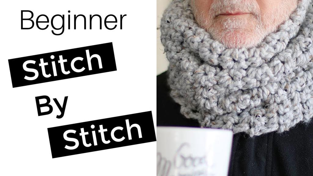 'Video thumbnail for Crochet Cowl Tutorial for Absolute Beginners!'