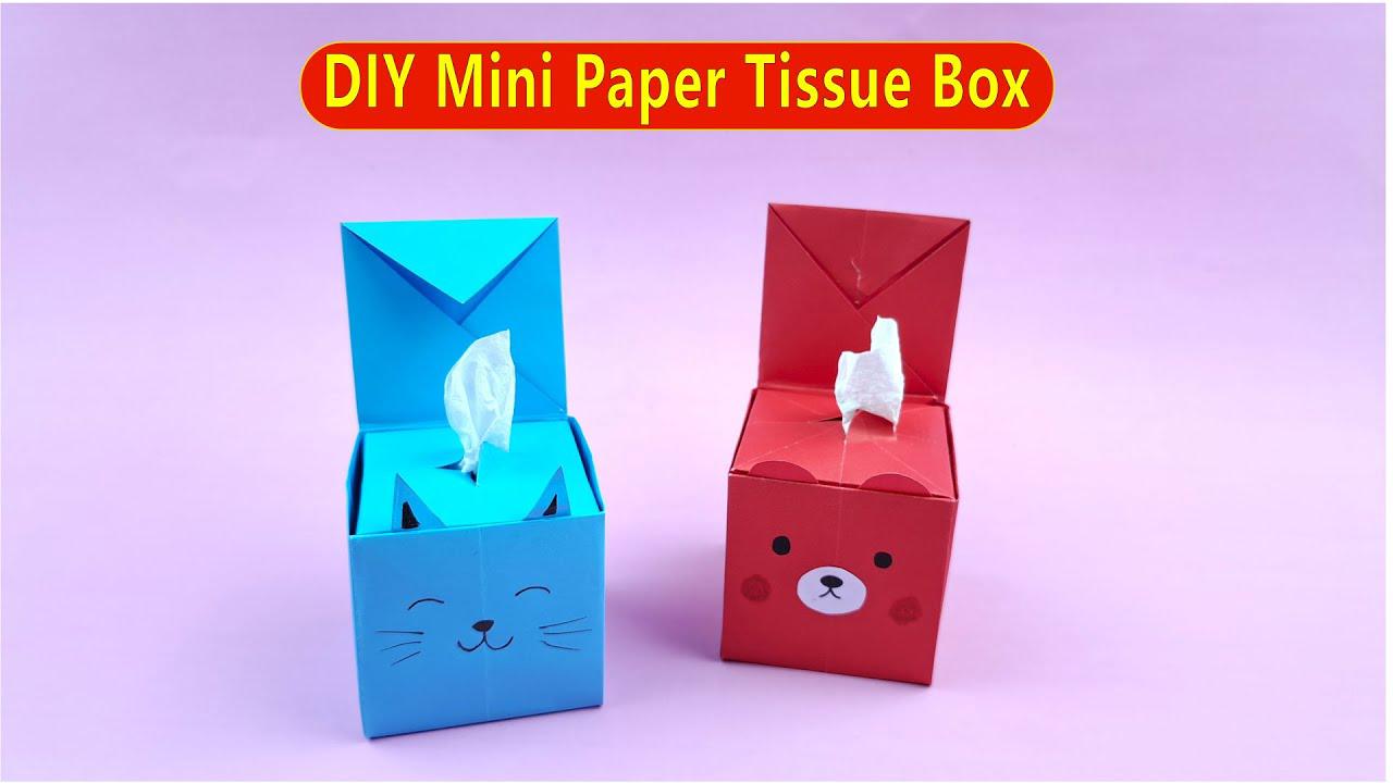 'Video thumbnail for DIY Mini Paper Tissue Box - Easy Origami / Step by Step Papercrafts'