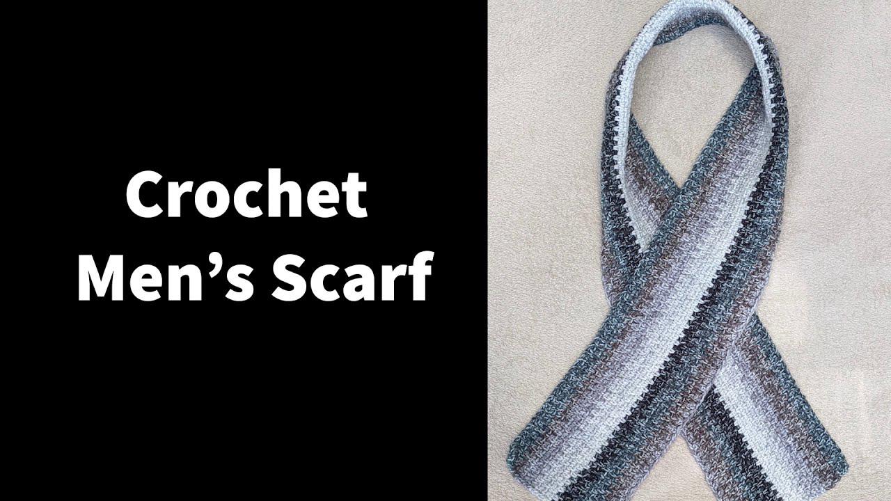 'Video thumbnail for Crochet MEN'S SCARF - super easy'