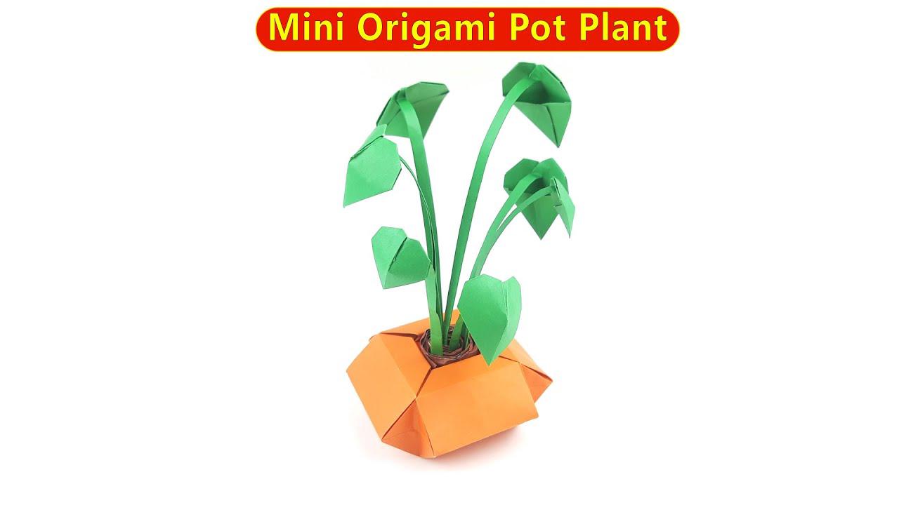 'Video thumbnail for Origami Pot Plant Tutorial - DIY Easy Paper Crafts'