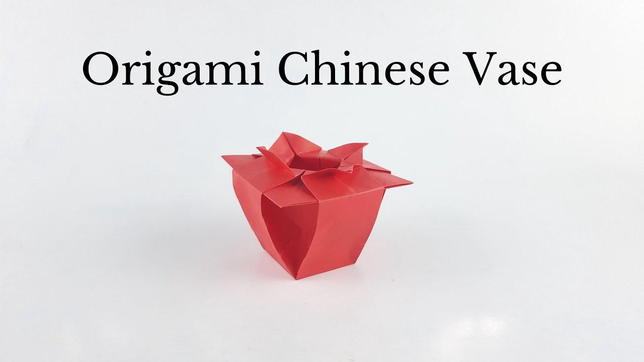 'Video thumbnail for Origami Chinese Flower Vase - Paper Crafts Made Easy'