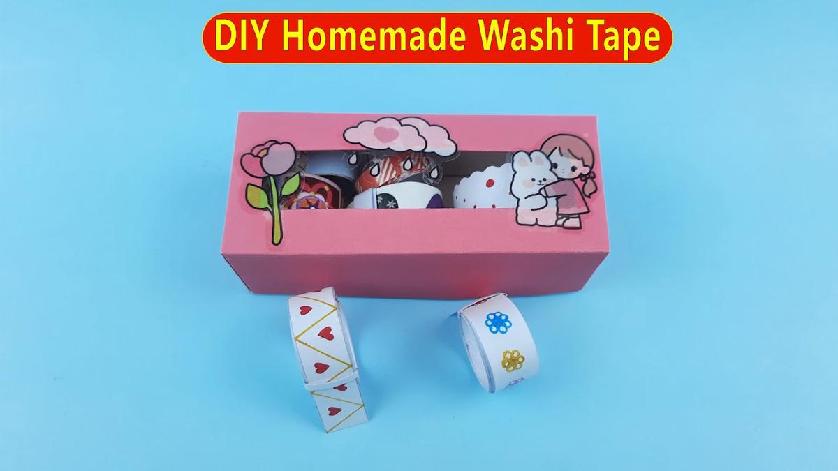 'Video thumbnail for DIY Homemade Washi Tape/ Journal Washi Tape Idea - Easy Paper Crafts'