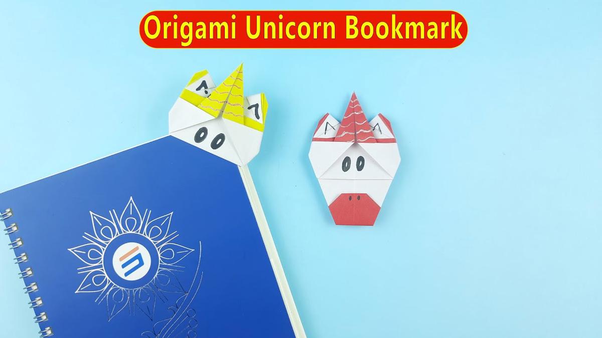 'Video thumbnail for Origami Unicorn Bookmark Tutorial - Easy Paper Crafts'