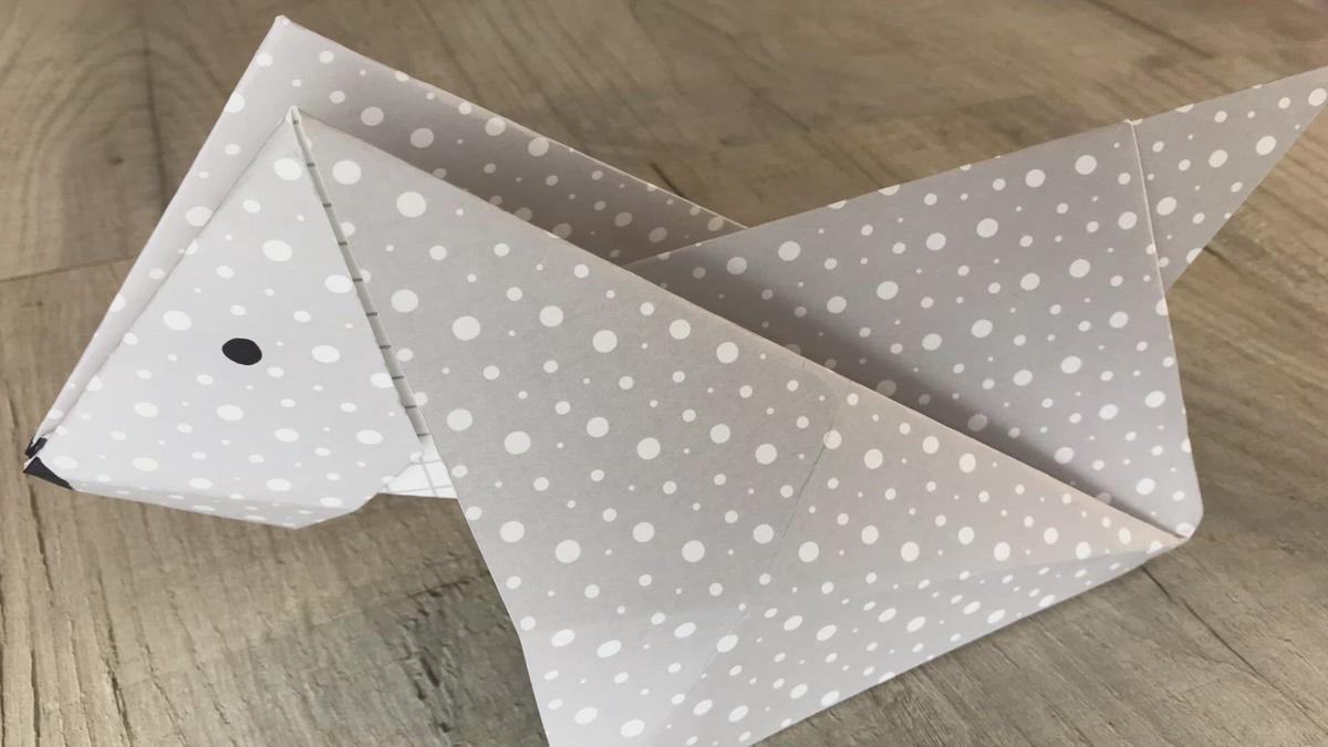 'Video thumbnail for How to Fold a Simple Origami Dog'
