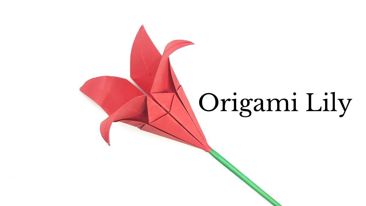 'Video thumbnail for Origami Lily Flower Tutorial - DIY Easy Paper Crafts'