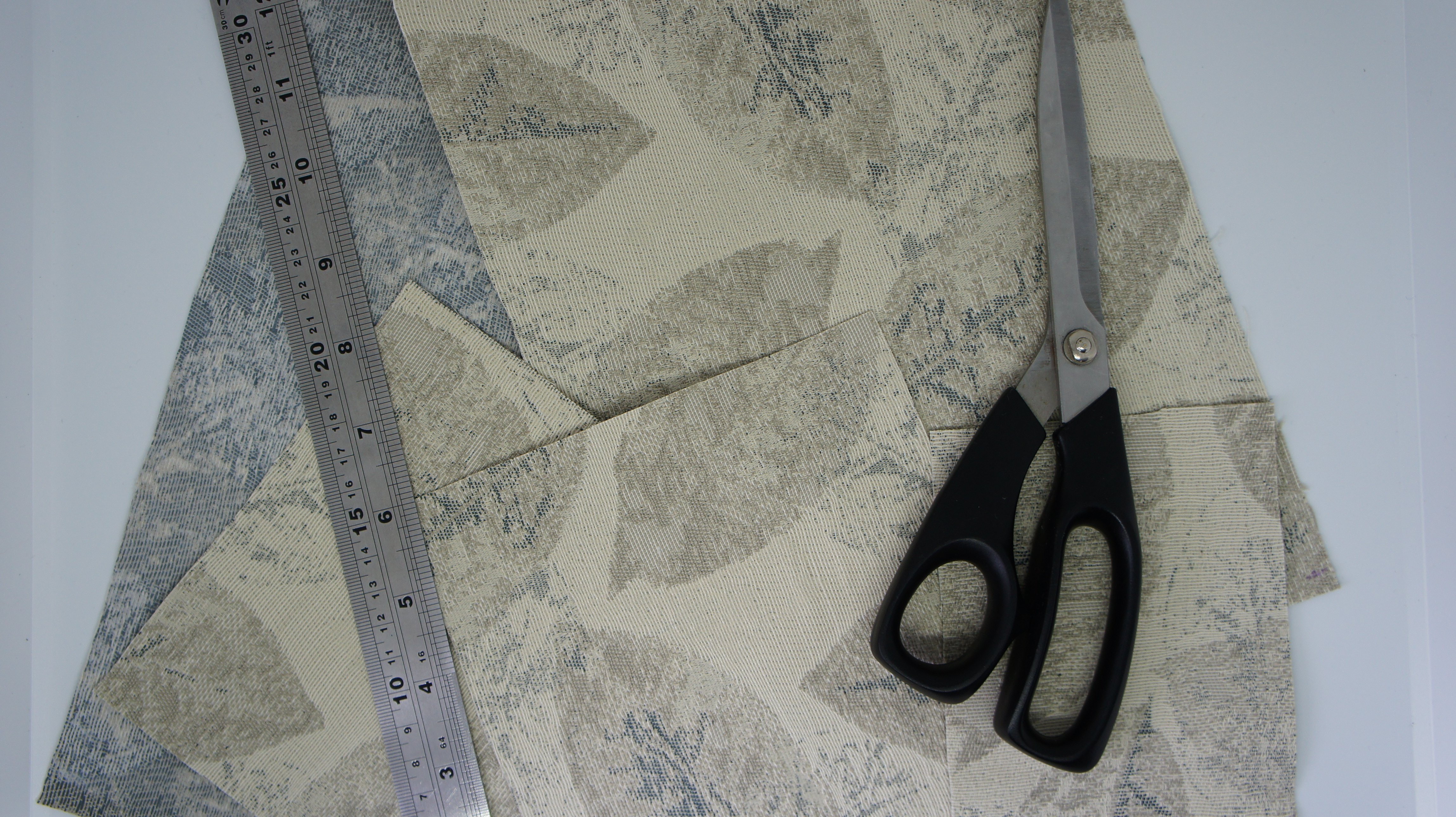 Pieces of doorstop fabric