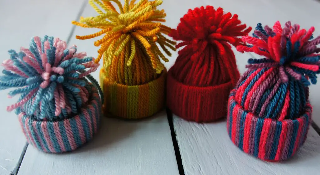Christmas woolly hat ornaments
