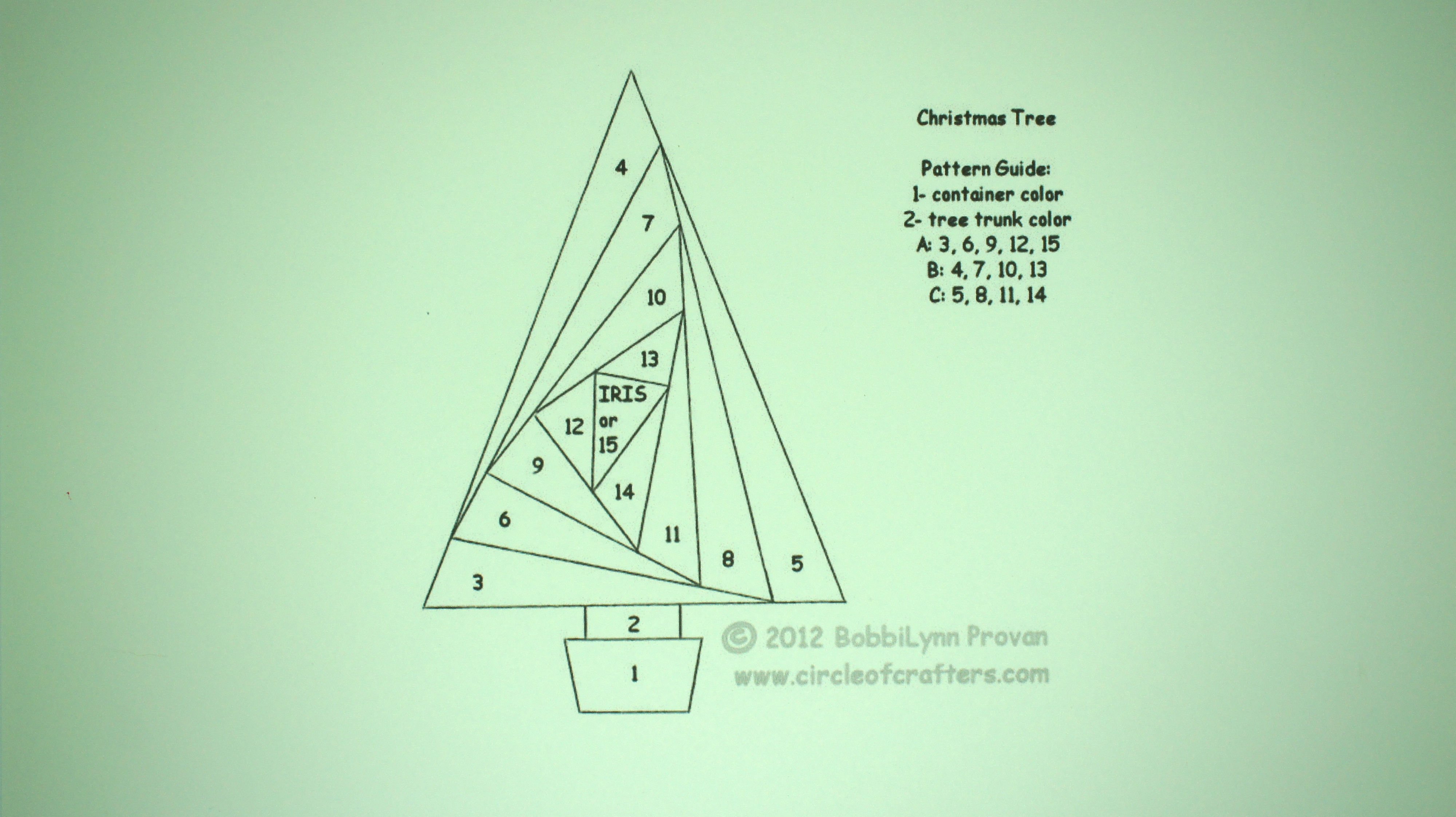 Iris paper folding Pattern