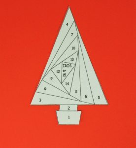 Iris paper folding - draw around template