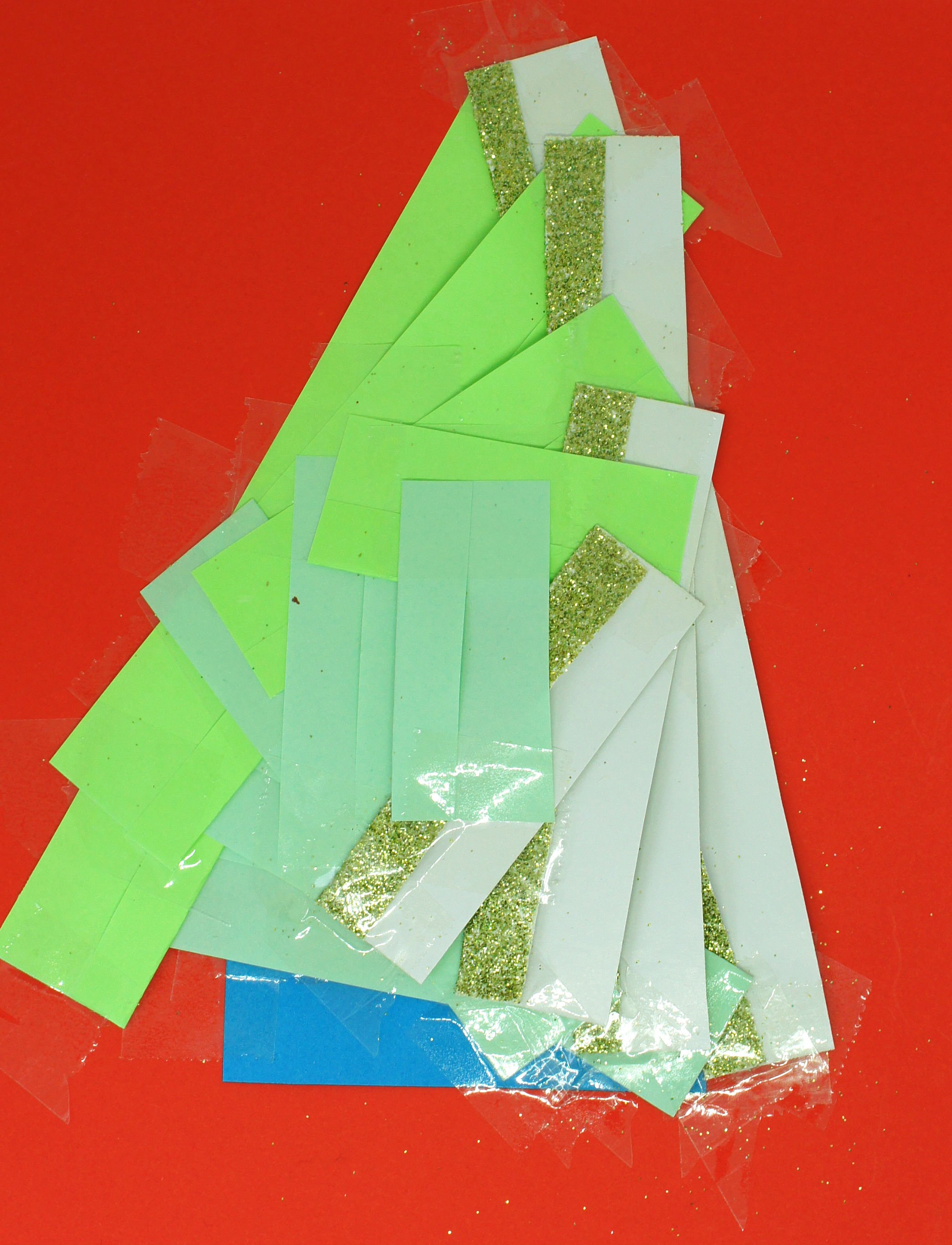Iris paper folding - all strips applied.