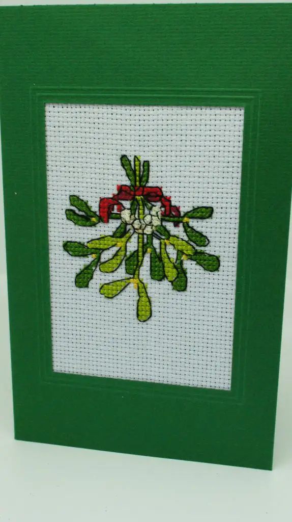 Cross stitch Christmas card 2 completed