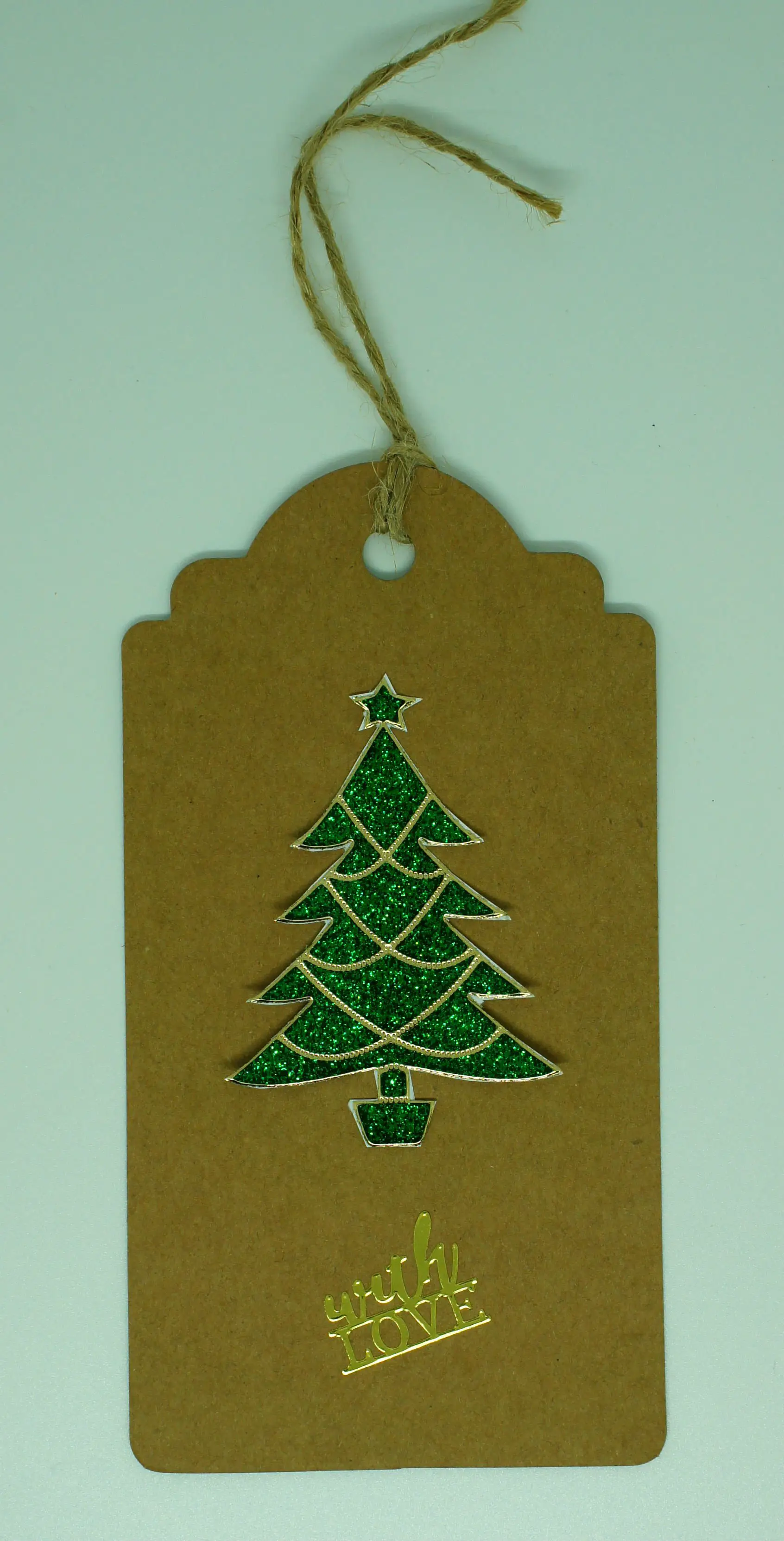 Green Christmas Tree Tag
