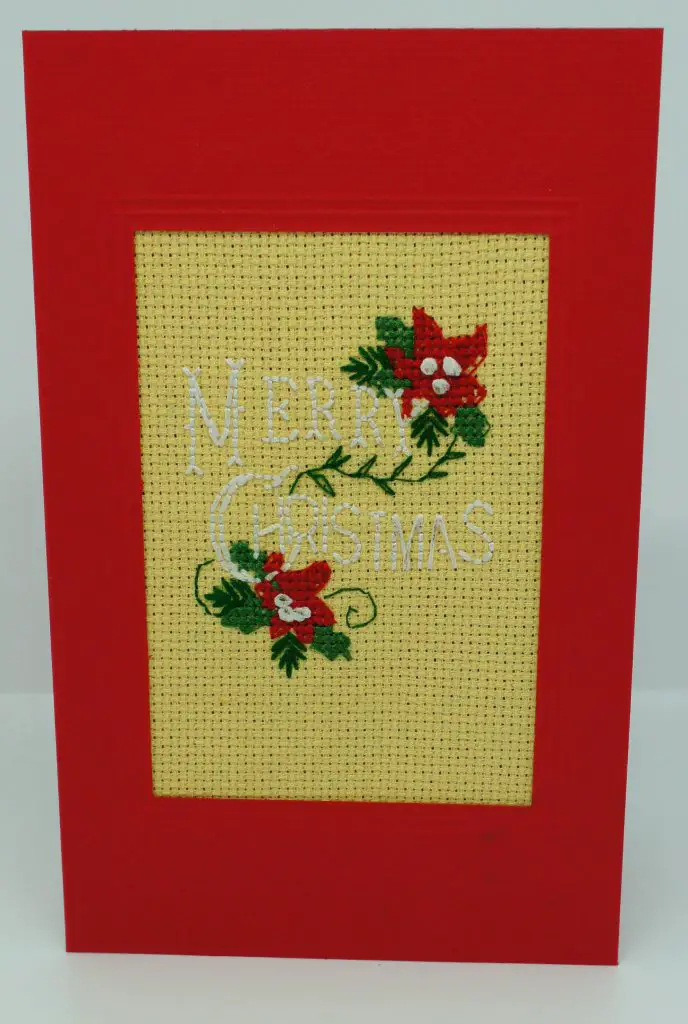 Cross stitch Christmas Card 3 completed