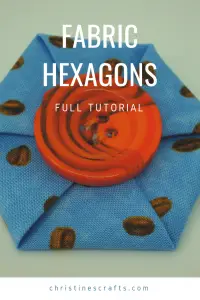 Fabric hexagons Pin