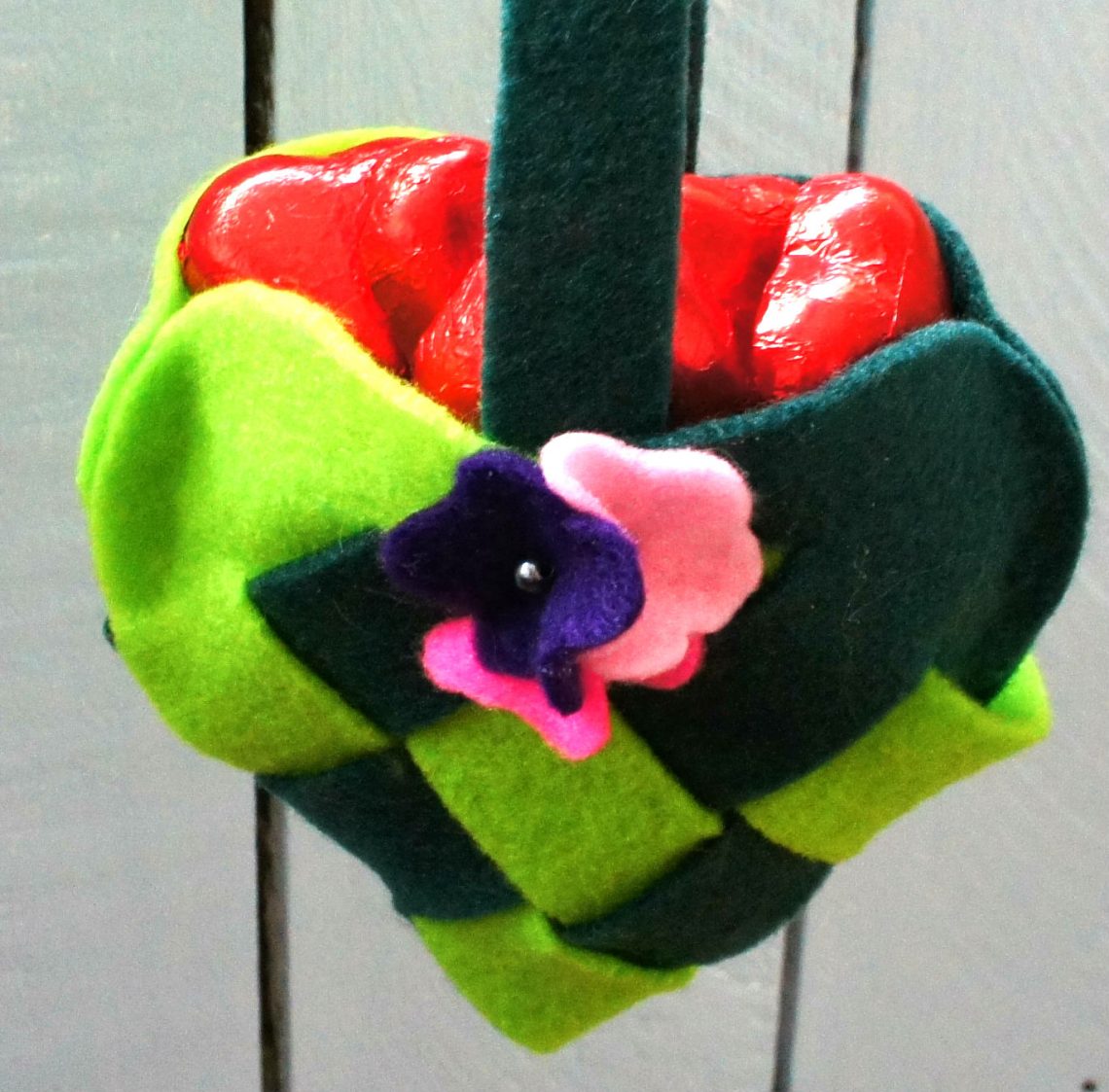 Two colours of felt