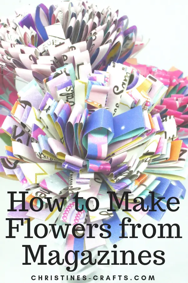 Magazine Flowers Pin
