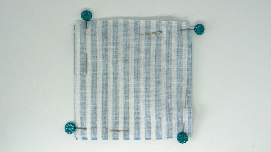 Fabric Corner Bookmark Pinned