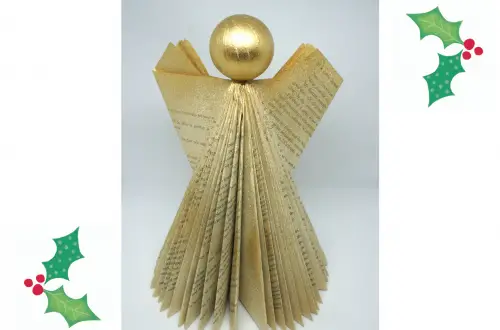 Folded Book Christmas Angel