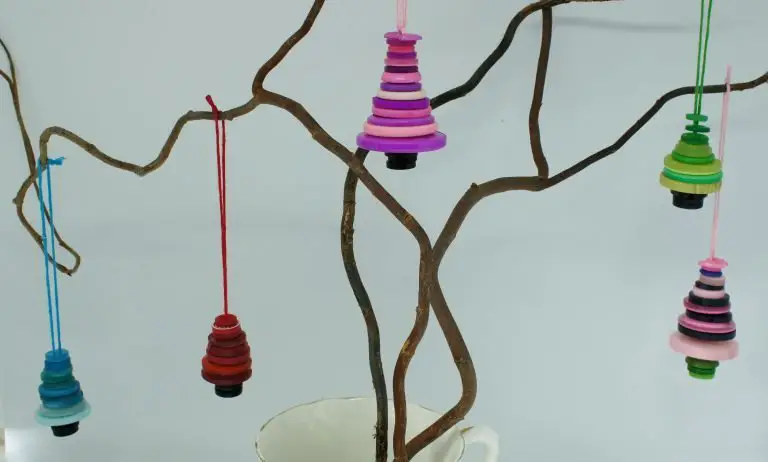 Christmas / Xmas Button Tree Decorations – DIY