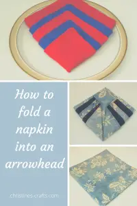 Folded napkin arrowhead 