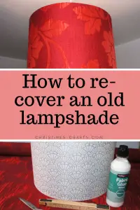 re-cover a lampshade 