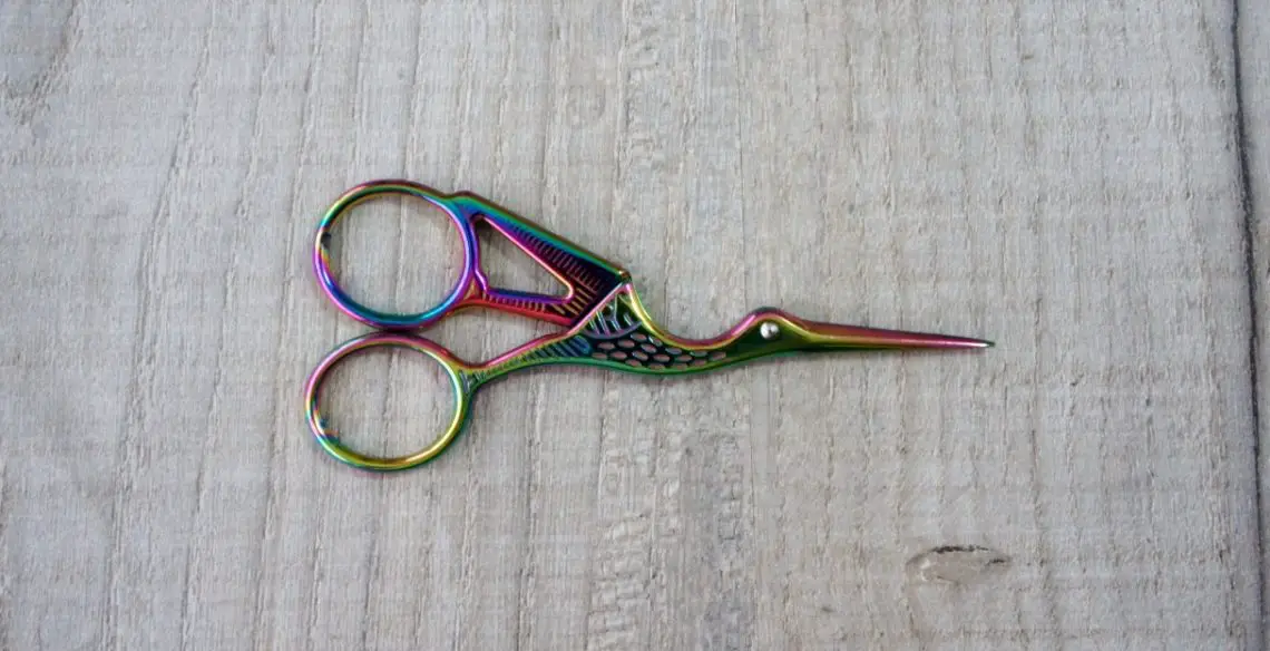 Irridescent scissors