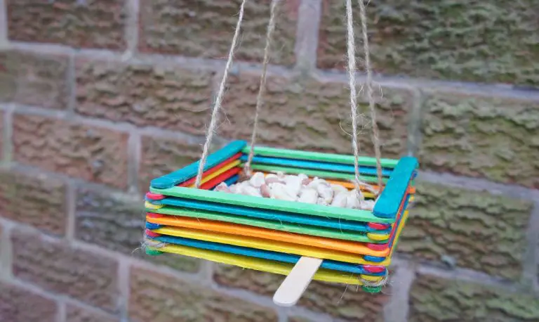 DIY Bird Feeder – Made from Popsicle Sticks