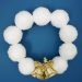 snowball wreath on blue background