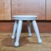 grey wooden stool in kitchen