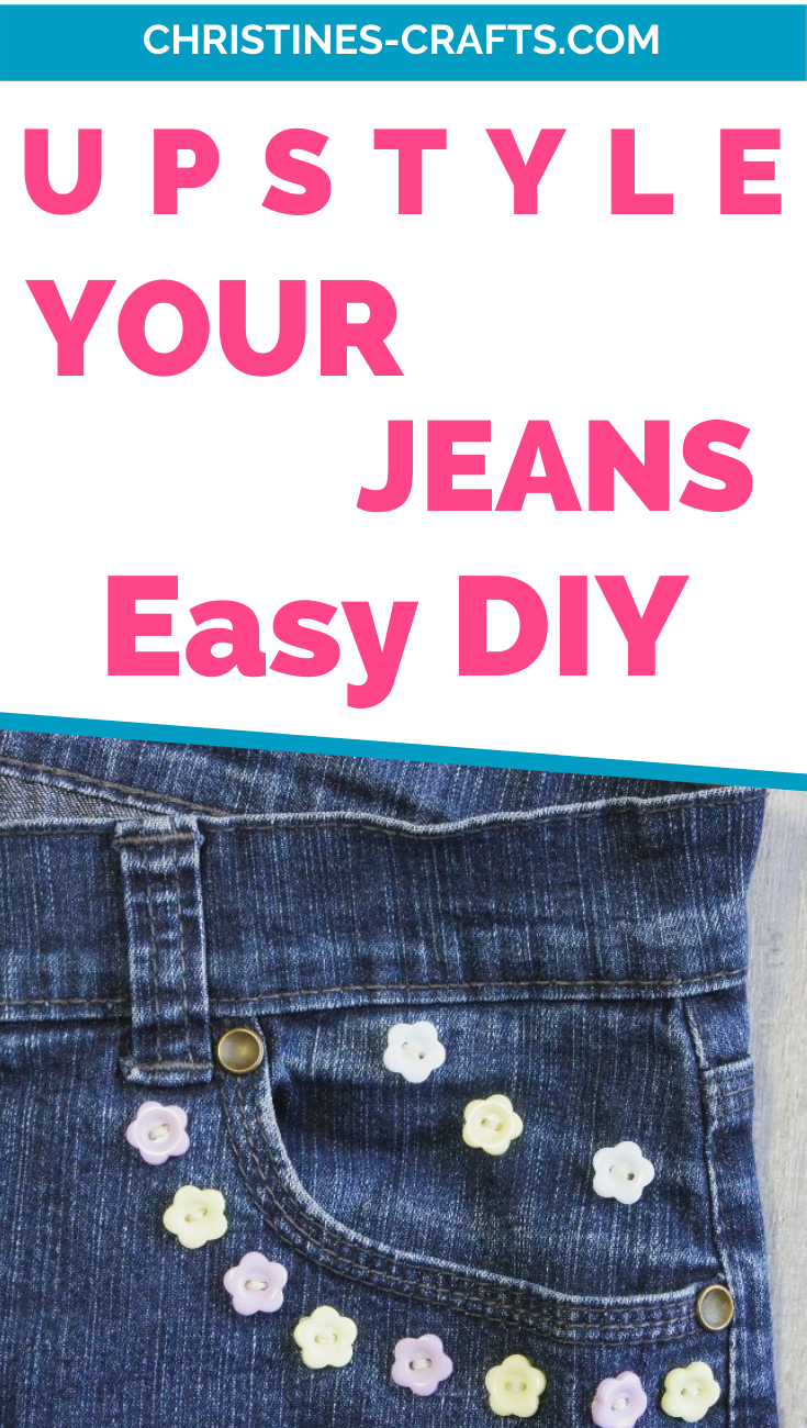 How to Decorate your Jeans with Buttons - Christine's Crafts