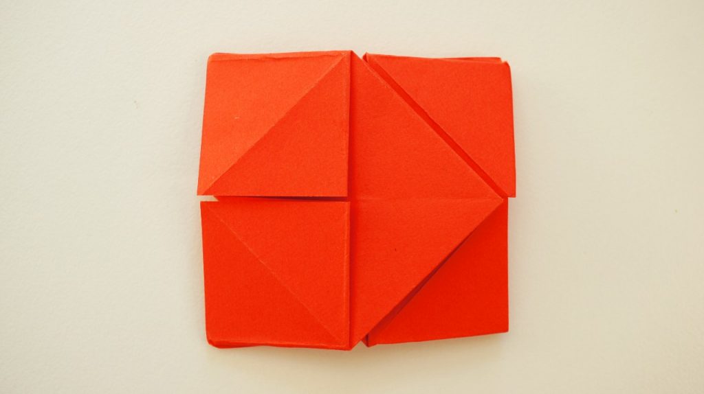 Other side of folded paper