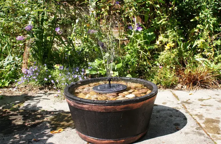 solar powered DIY water feature