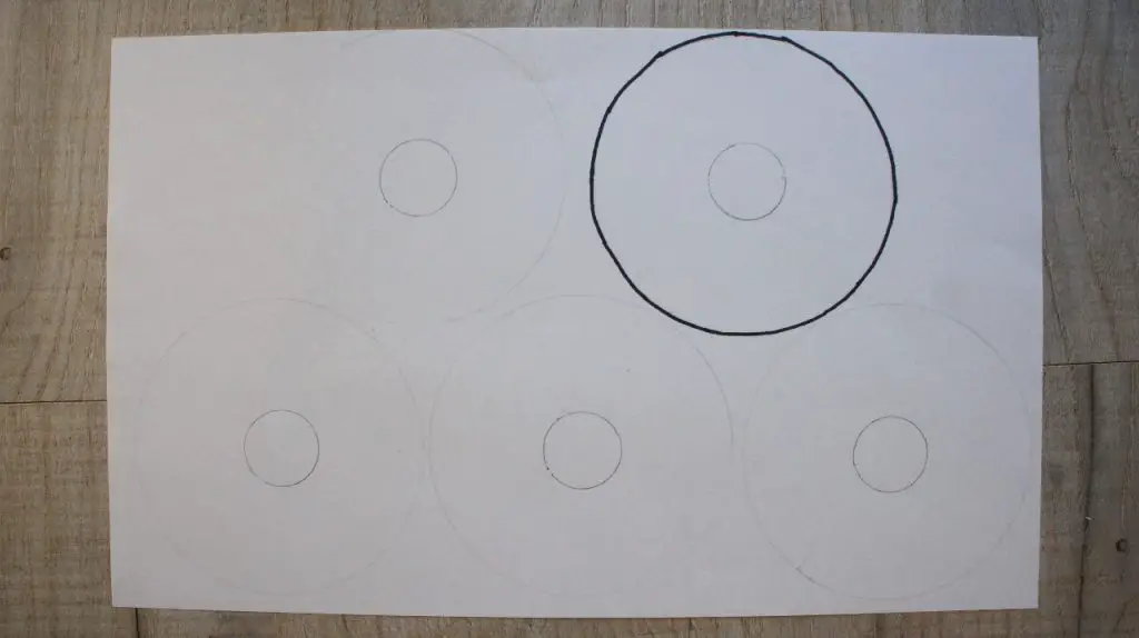Inner circles drawn
