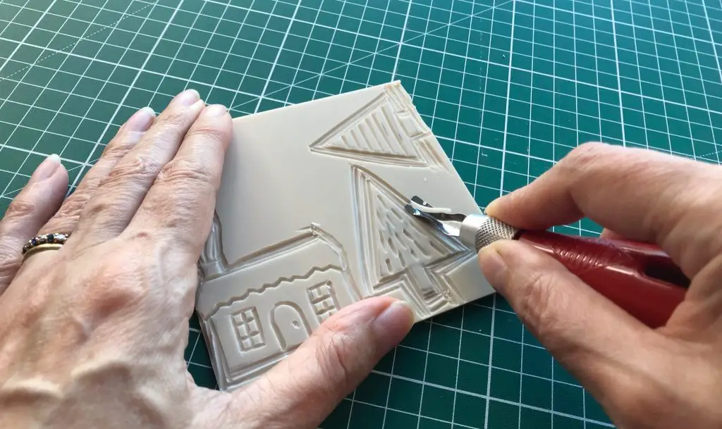 lino cutting for printing