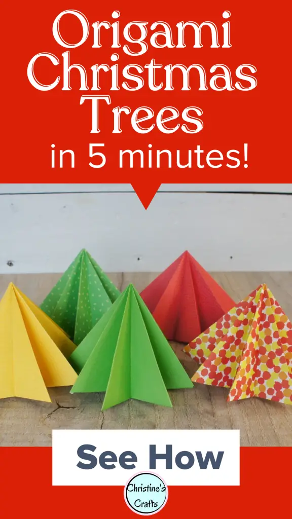 origami christmas trees