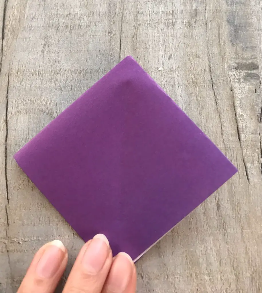 square folded into 4 (frog)