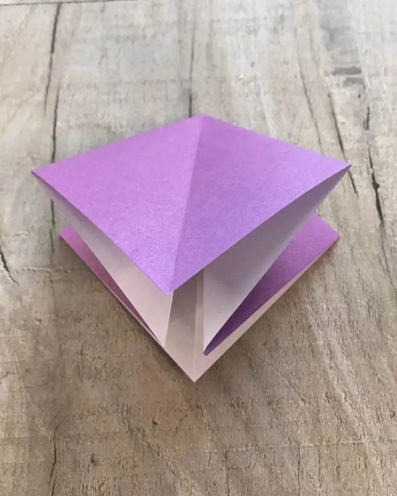 initial origami folds completed