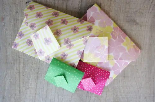selection of origami envelopes
