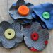 denim flowers