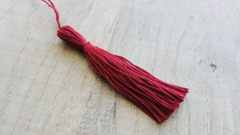 completed trimmed tassels