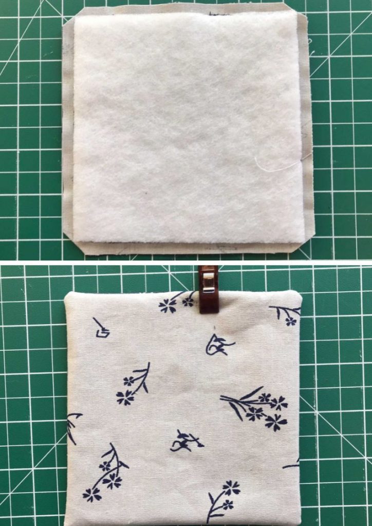 fabric coasters sewn