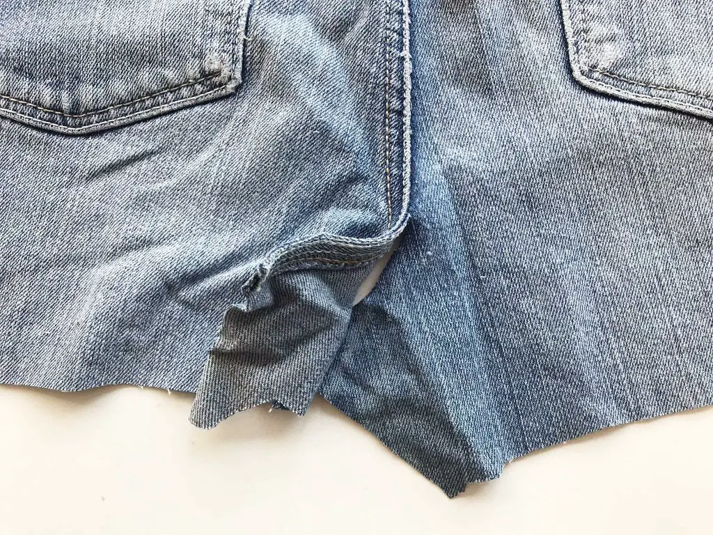 jeans crotch preparation