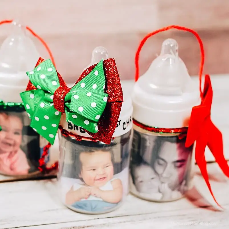 baby bottle ornaments
