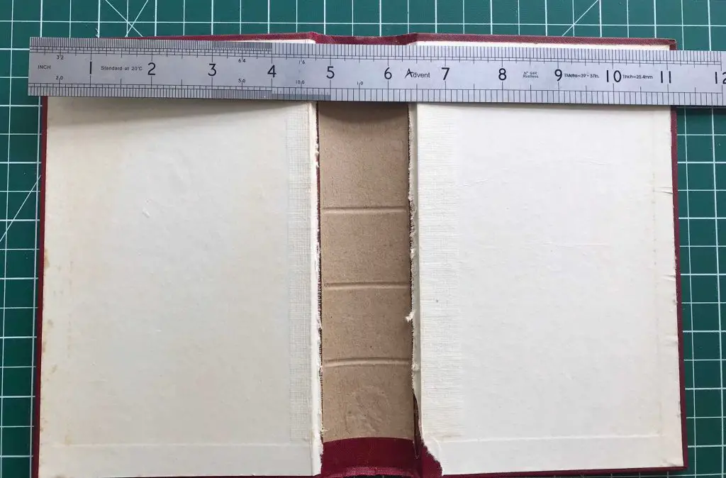 Measure width of journal cover