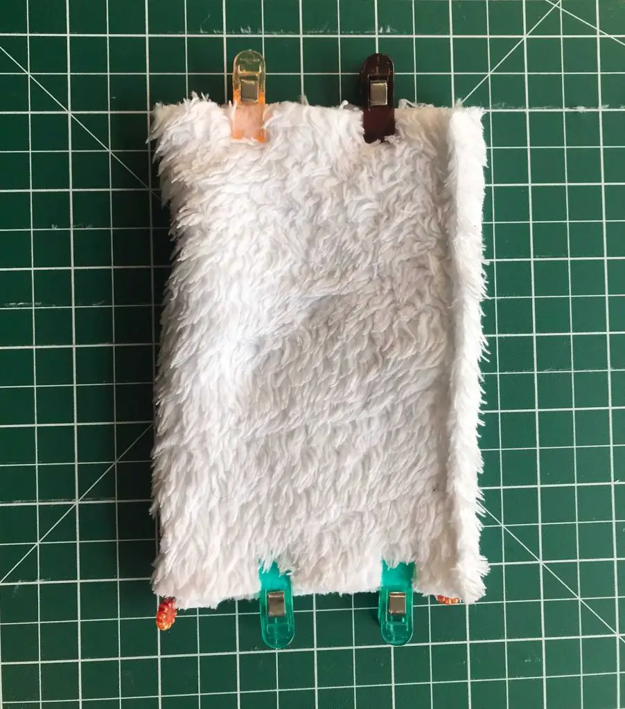 toweling rectangle folded into thirds