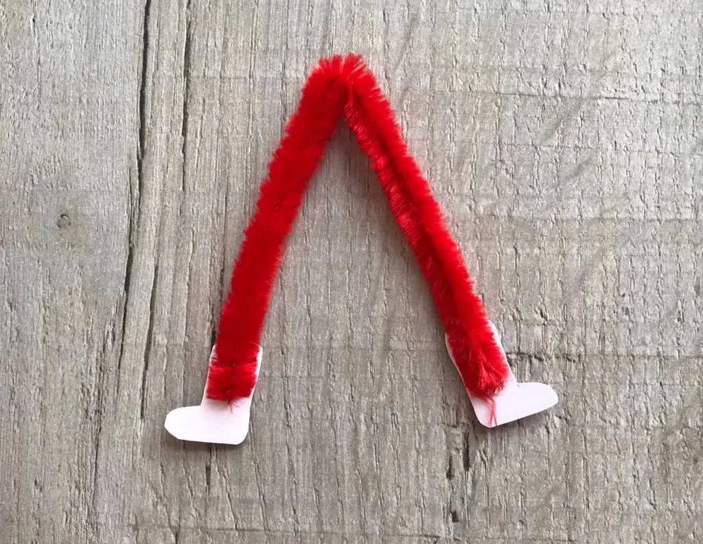 father christmas pipe cleaner legs