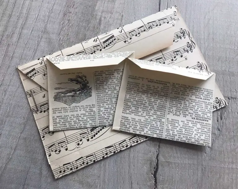 How to Make a Cute Envelope out of an Old Book Page (great for journals)