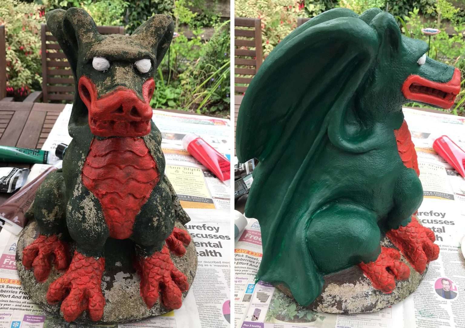 How to Paint your Garden Ornaments